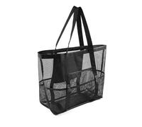 MALSSE Borsa multiuso per viaggi in spiaggia e shopping con cinghia rinforzata pratica fondo a prova di sabbia fondo a prova di sabbia, Colore: nero., Taglia unica