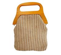 MALSSE Borse da spiaggia borsa casual borsa per ragazza donna tessuto a mano borsa grande capacità tasche, Beige, One Size