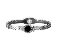 MALSSE Braccialetto alla moda con lettera d'amore incisa a disco con lettera d'amore alla moda per donne e ragazze accessori da polso eleganti gioielli da, Misura unica, come descritto