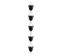 MALSSE Catena della pioggia del fiore delle tazze della pioggia della catena della pioggia per grondaie catena regolabile del raccoglitore della pioggia per gronda drenaggio Decori esterni Decori