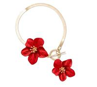 MALSSE Cavigliera regolabile da donna 6 colori vivaci robusta lega spiaggia feste catena piede regalo fiore accessorio robusto lega fiore accessorio, Misura unica, come descritto