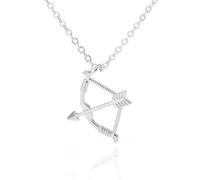 MALSSE Collana alla clavicola con fiocco e frecce alla moda con ciondolo a catena per donne ragazze girocollo gotico ornamento elegante collana con ciondolo, Misura unica, come descritto, come