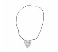 MALSSE Collana con ciondolo a forma di cuore ispirato all'amore alla moda, in acciaio inox, con catena regolabile, per uso quotidiano