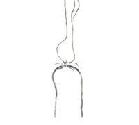 MALSSE Collana con ciondolo a forma di fiocco alla moda con osso di serpente per donne e ragazze con fiocchi flessibili per clavicola catena girocollo accessorio alla moda catena per clavicola, Misura