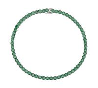 MALSSE Collana cubana multiuso con strass incastonati, lunghezza regolabile, portatile, per gli appassionati di street style, collana dichiarazione, Emerald 7mm, come descritto, come descritto