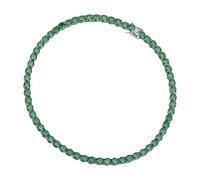 MALSSE Collana cubana multiuso con strass incastonati, lunghezza regolabile, portatile, per gli appassionati di street style, collana dichiarazione, Emerald 7mm, come descritto, come descritto