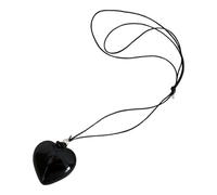 MALSSE Collana regolabile in pelle con ciondolo a forma di cuore, per anniversario, con cordoncino per donne alla moda, catena a corda regolabile, Misura unica, come descritto, come descritto