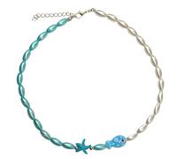 MALSSE Collana unica a forma di pesce pagliaccio con accenti di perline colorate, versatile e alla moda, decorazione colorata, Misura unica, come descritto, come descritto