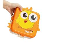 MALSSE Contenitore per alimenti a 3 sezioni in acciaio inox con coperchio in PP portatile Cartoon Design School Lunch Box per studenti lavoratori bambini Lunch Box con design cartone animato