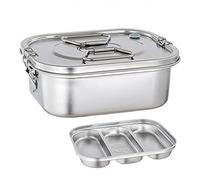 MALSSE Contenitore per il pranzo in acciaio inox per adulti, studenti, impiegati, uso di stoccaggio, organizer a prova di perdite, scatola per il pranzo per adulti