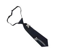 MALSSE Cravatta a catena a forma di cuore per costume cosplay da club spilla da orso per adulti abito formale da gioco di ruolo collo regolabile, E, Taglia unica