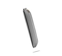 MALSSE Custodia per penne con fascia elastica regolabile per riviste con copertina rigida, in pelle, con fascia elastica, organizer portatile in pelle PU, Grigio