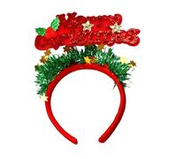 MALSSE Decorazione natalizia per ufficio, festa di Capodanno, lettera di Natale, fascia per capelli per feste di famiglia