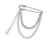 MALSSE Delicata spilla da bavero con strass e cristalli, per zaino, abbigliamento, elegante spilla da colletto con perle, Metallo