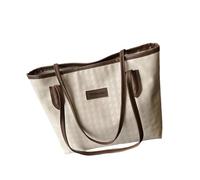 MALSSE Elegante borsa a mano da donna pied de poule di grande capacità impermeabile pendolari spalla con ampia comoda cinghia impermeabile PU mano donne, Colore caffè., Taglia unica