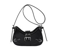 MALSSE Elegante borsa a tracolla da donna, graziosa borsa a tracolla, leggera, ideale per viaggi, scuola e lavoro, uso quotidiano, Nero , One Size