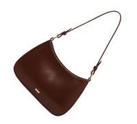 MALSSE Elegante borsa a tracolla in pelle PU borse ascellari tinta unita borsa a tracolla borsa per le donne che cercano moda unica borsa di moda quotidiana, Caff, One Size