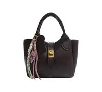 MALSSE Elegante borsa a tracolla in pelle PU con tracolla staccabile e ampie borse a tracolla per tutti i giorni essenziale borsa a secchiello con tracolla regolabile, Colore caffè., Taglia unica