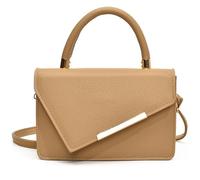 MALSSE Elegante borsa a tracolla piccola in pelle PU per le donne con tracolla regolabile e maniglia superiore con patta copre borsa a tracolla borsa a tracolla borsa a tracolla per le donne, cachi