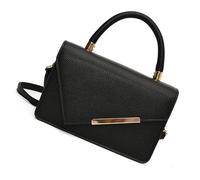MALSSE Elegante borsa a tracolla piccola in pelle PU per le donne con tracolla regolabile e maniglia superiore con patta copre borsa a tracolla borsa a tracolla borsa a tracolla per le donne, Nero