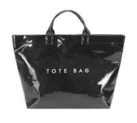 MALSSE Elegante borsa con manico superiore con manico rinforzato e stampa unica con lettere spaziose interne per varie occasioni borsa da viaggio, Nero , One Size