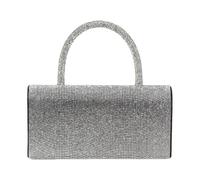 MALSSE Elegante borsa da sera con strass, borsa a tracolla alla moda, per feste e matrimoni, Nero , One Size