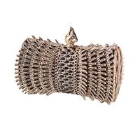 MALSSE Elegante borsa da sera impreziosita da strass borsa a tracolla per feste di nozze ed eventi speciali scintillante borsa da sera, Nero , One Size
