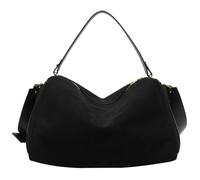 MALSSE Elegante Borsa Slouchy per le donne Spaziosa Spalla Con Comoda Tracolla Borsa A Tracolla Per Autunno Inverno Slouchy, Nero , One Size