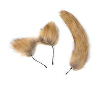 MALSSE Elegante ciondolo a forma di coda di volpe ornamento delicato orecchio fascia per capelli portatile fascino auto per borsa zaino decorazione, Misura unica, come descritto, come descritto