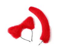MALSSE Elegante ciondolo a forma di coda di volpe ornamento delicato orecchio fascia per capelli portatile fascino auto per borsa zaino decorazione, Misura unica, come descritto, come descritto