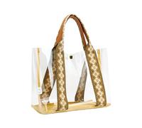 MALSSE Elegante grande borsa a tracolla in PVC trasparente alla moda per organizzazione senza sforzo e facile da trasportare nella vita quotidiana borsa a tracolla alla moda, A, One Size