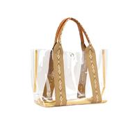 MALSSE Elegante grande borsa a tracolla in PVC trasparente alla moda per organizzazione senza sforzo e facile da trasportare nella vita quotidiana borsa a tracolla alla moda, B, One Size