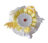 MALSSE Espositore per badge in pizzo con campanelle, fatto a mano, organizer per spille e gioielli, per gli appassionati di artigianato, Misura unica, come descritto