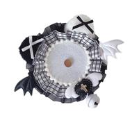 MALSSE Espositore per badge in pizzo con campanelle, fatto a mano, organizer per spille e gioielli, per gli appassionati di artigianato, Misura unica, come descritto