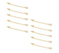MALSSE Estensore versatile per catena da 5 cm, versatile, in acciaio inox, per accessori fatti a mano, estensore per collane, five pointed star, come descritto, come descritto