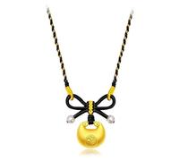 MALSSE Fat Fu Bowknot Ciondolo Collana Delicata Catena Clavicola Fortunata Pace Neckchain 2024 Collana Girocollo Cinese Gioielli Sicuro, Misura unica, come descritto, come descritto
