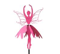 MALSSE Garden Spinners Flower Fairy Dancing Spinners Tra girandole statua da giardino fata ballerina ornamento in metallo