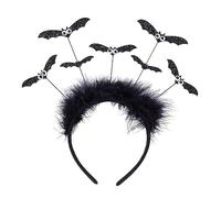 MALSSE Gotico Paillettes pipistrello fascia per capelli per adulti bambini cosplay partito costume giorno della morte pipistrello copricapo accessori Halloween festival copricapo accessori per feste