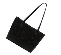 MALSSE Grande Capacità Shopping Bag Per Le Donne Estetica Spalla Scuola Elegante Ascella Pendolarismo Lavanderia Elegante Ascella Per Le Donne Grande Capacità Spalla Scuola Shopping, Nero , One Size