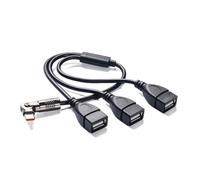 MALSSE Hub USB C con testa girevole a 180 gradi e 3 porte USB 2.0 per la ricarica simultanea di trasferimento dati su smartphone, laptop, powerbank, hub USB rotanti