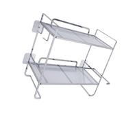 MALSSE Mensola da parete multifunzione per bagno, 2 ripiani, per articoli da toeletta, installazione rapida e non perforata, supporto essenziale per bagno, mensola per WC