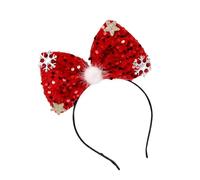 MALSSE Novità Archi Fascia Festa Principessa Costume Santa Cappelli Fiocchi di Neve Foto Puntelli Cosplay Santa Cerchio Capelli Accessori Per Le Donne