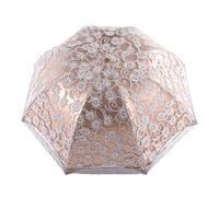 MALSSE Ombrelloni da donna vintage in pizzo pieghevole con ricamo floreale ombrello parasole protezioni ombrello pieghevole portatile ricamato Sunnys ombrello, grigio, Taglia unica