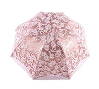 MALSSE Ombrelloni da donna vintage in pizzo pieghevole con ricamo floreale ombrello parasole protezioni ombrello pieghevole portatile ricamato Sunnys ombrello, A, Taglia unica