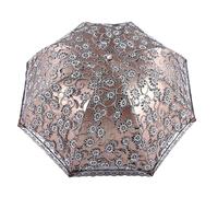 MALSSE Ombrelloni da donna vintage in pizzo pieghevole con ricamo floreale ombrello parasole protezioni ombrello pieghevole portatile ricamato Sunnys ombrello, Nero , Taglia unica