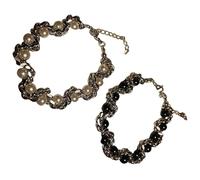 MALSSE Perline in acciaio inossidabile resistente all'ossidazione Design robusto Edgy Twisted Bead Unico Unisex Moda Fredda Impilabile Gioielli Hip Hop Acciaio Inox, Misura unica, come descritto