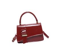 MALSSE Piccola borsa a tracolla da donna alla moda in pelle PU tinta unita borsa a tracolla con manico superiore borsa per uso quotidiano borsa a tracolla alla moda, Rosso, One Size