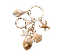 MALSSE Portachiavi creativo Shell Conch Starfish Star Ciondolo Portachiavi Catena Acrilico Accessori Moda Per Borsa Zaino Portachiavi Alla Moda, H, Taglia unica