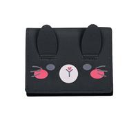 MALSSE Portamonete per studenti in stile cartone animato, porta carte di credito alla moda ed elegante portafoglio per donne e ragazze porta carte, Nero , Bellezza di massa