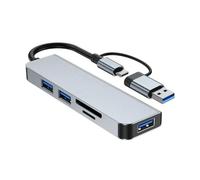 MALSSE Portatile 5 In 1 USB Tipo C Splitter Hub Adattatori Per Connessione Simultanea Di Dispositivi Di Archiviazione & Accessori C Docking Station